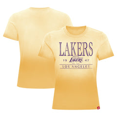 Los Angeles Lakers Sportiqe Women's Arcadia Sun-Dipped T-Shirt Gold - NBA