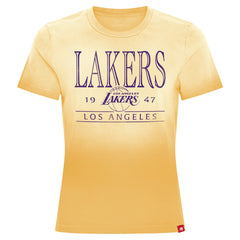 Los Angeles Lakers Sportiqe Women's Arcadia Sun-Dipped T-Shirt Gold - NBA