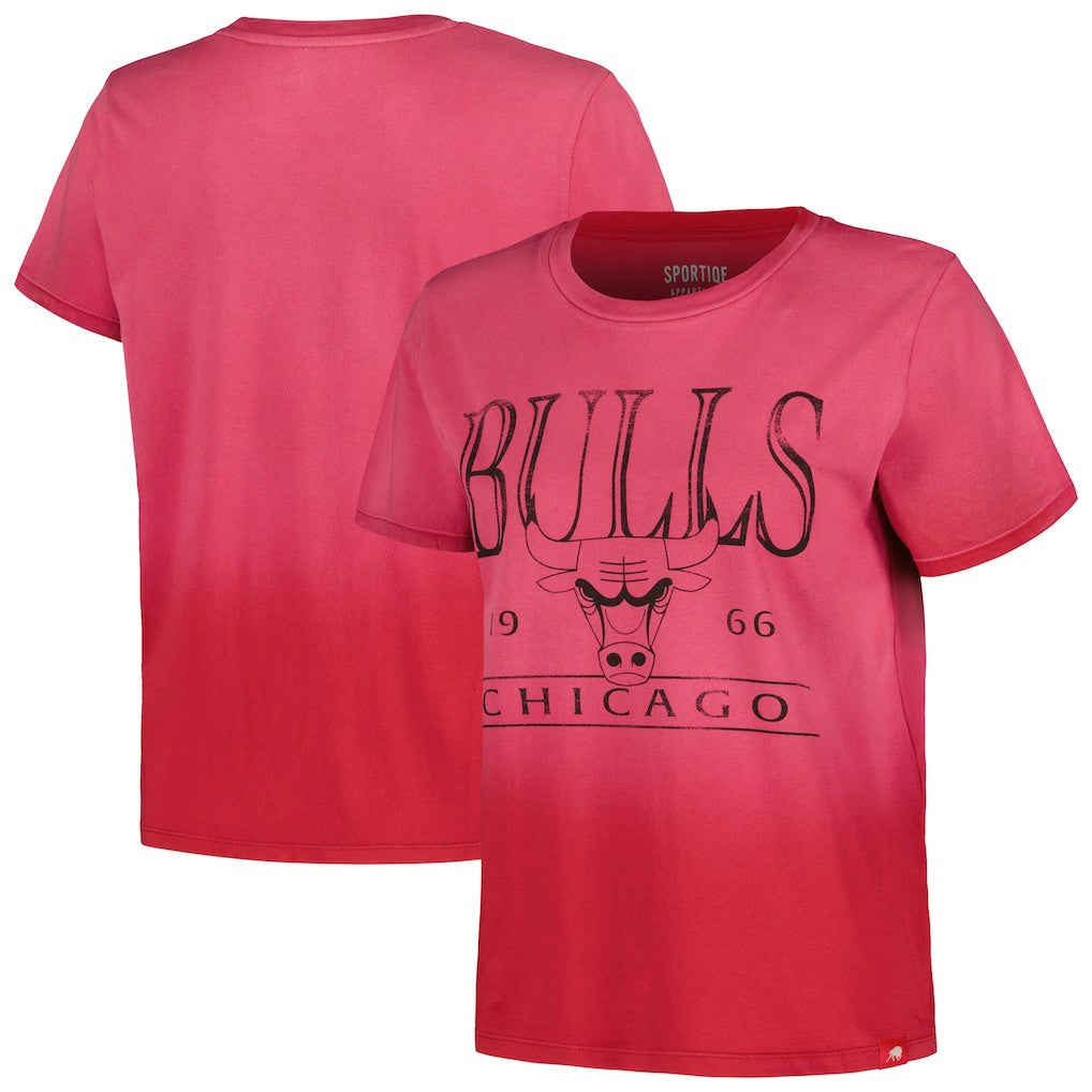 Chicago Bulls Sportiqe Women's Arcadia Sun-Dipped T-Shirt Red - NBA
