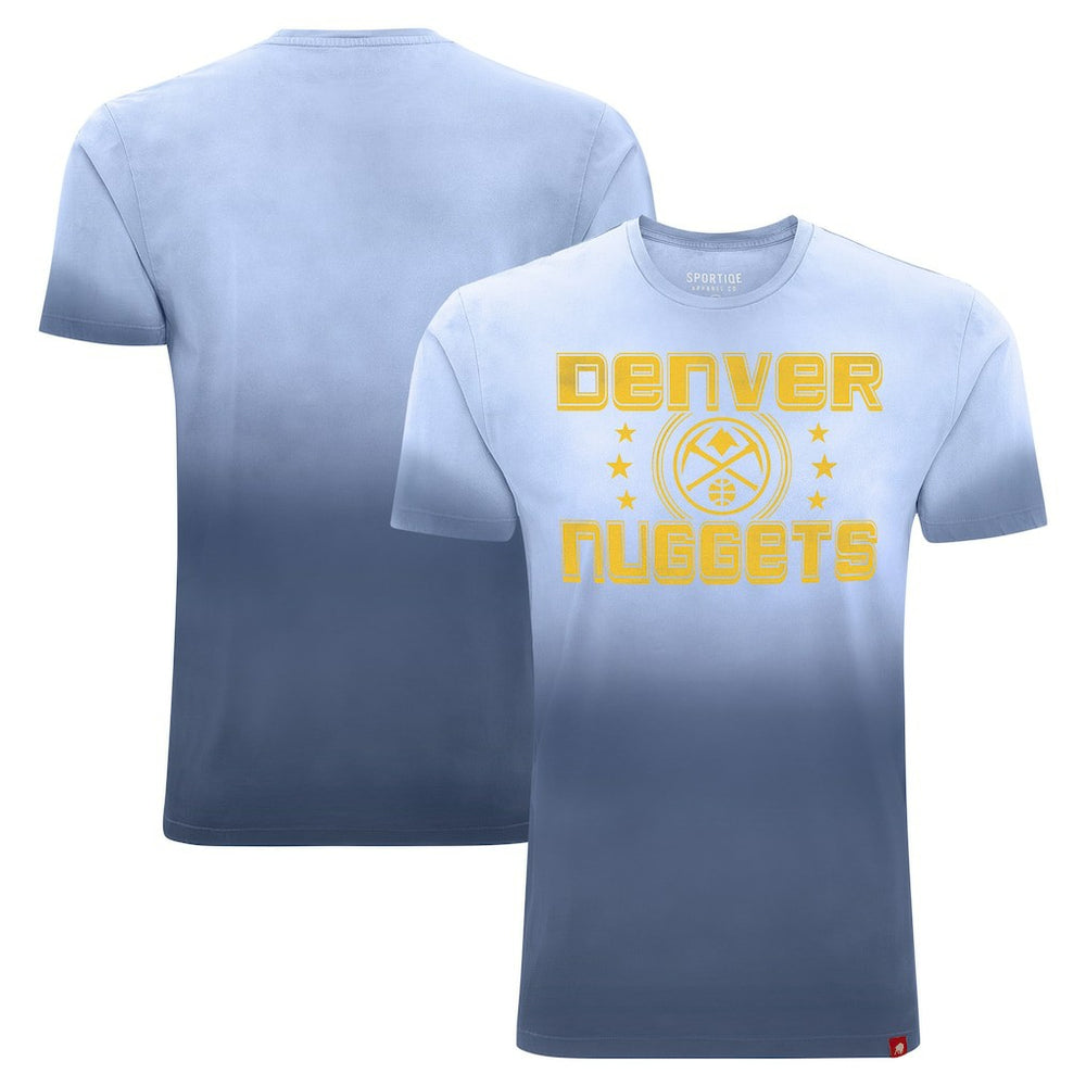 Denver Nuggets Sportiqe Unisex Bingham Sun-Fade T-Shirt Blue - NBA