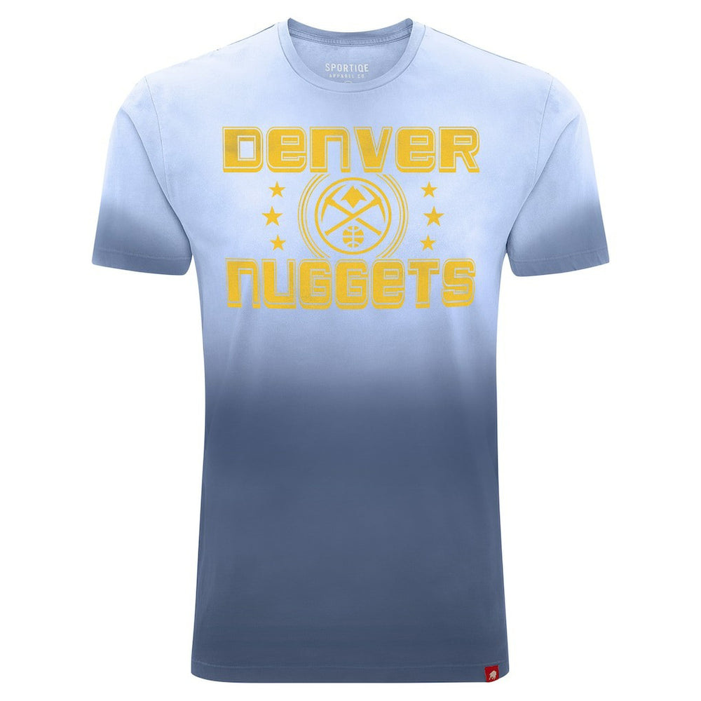 Denver Nuggets Sportiqe Unisex Bingham Sun-Fade T-Shirt Blue - NBA