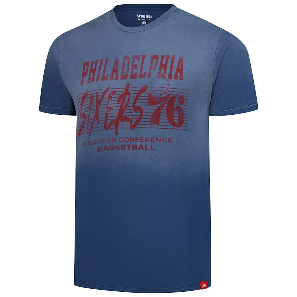 Philadelphia 76ers Sportiqe Unisex Bingham Sun-Fade T-Shirt Royal - NBA
