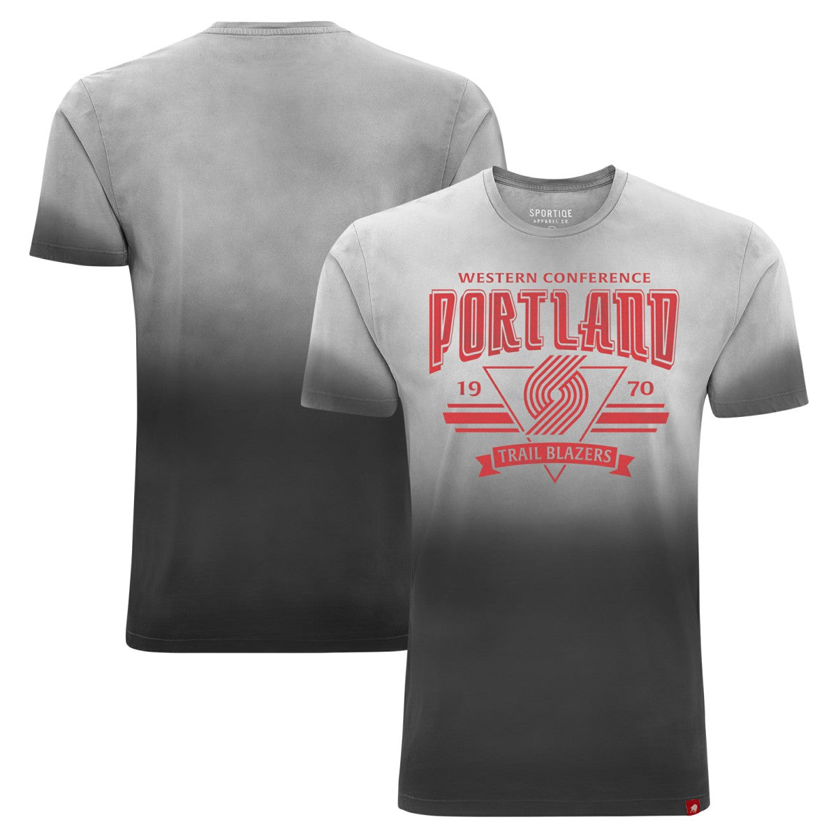 Portland Trail Blazers Sportiqe Unisex Bingham Sun-Fade T-Shirt Black - NBA