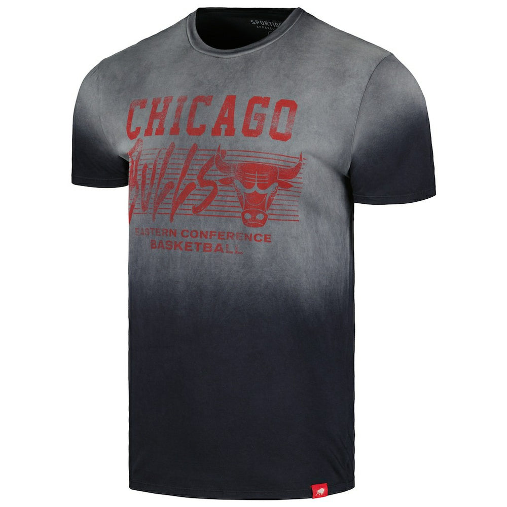Chicago Bulls Sportiqe Unisex Bingham Sun-Fade T-Shirt Black - NBA