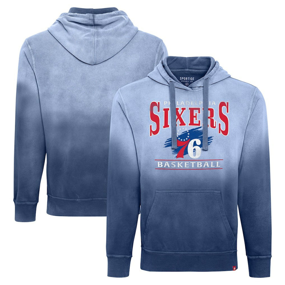 Philadelphia 76ers Sportiqe Unisex Blake Sun-Fade Pullover Hoodie Royal - NBA