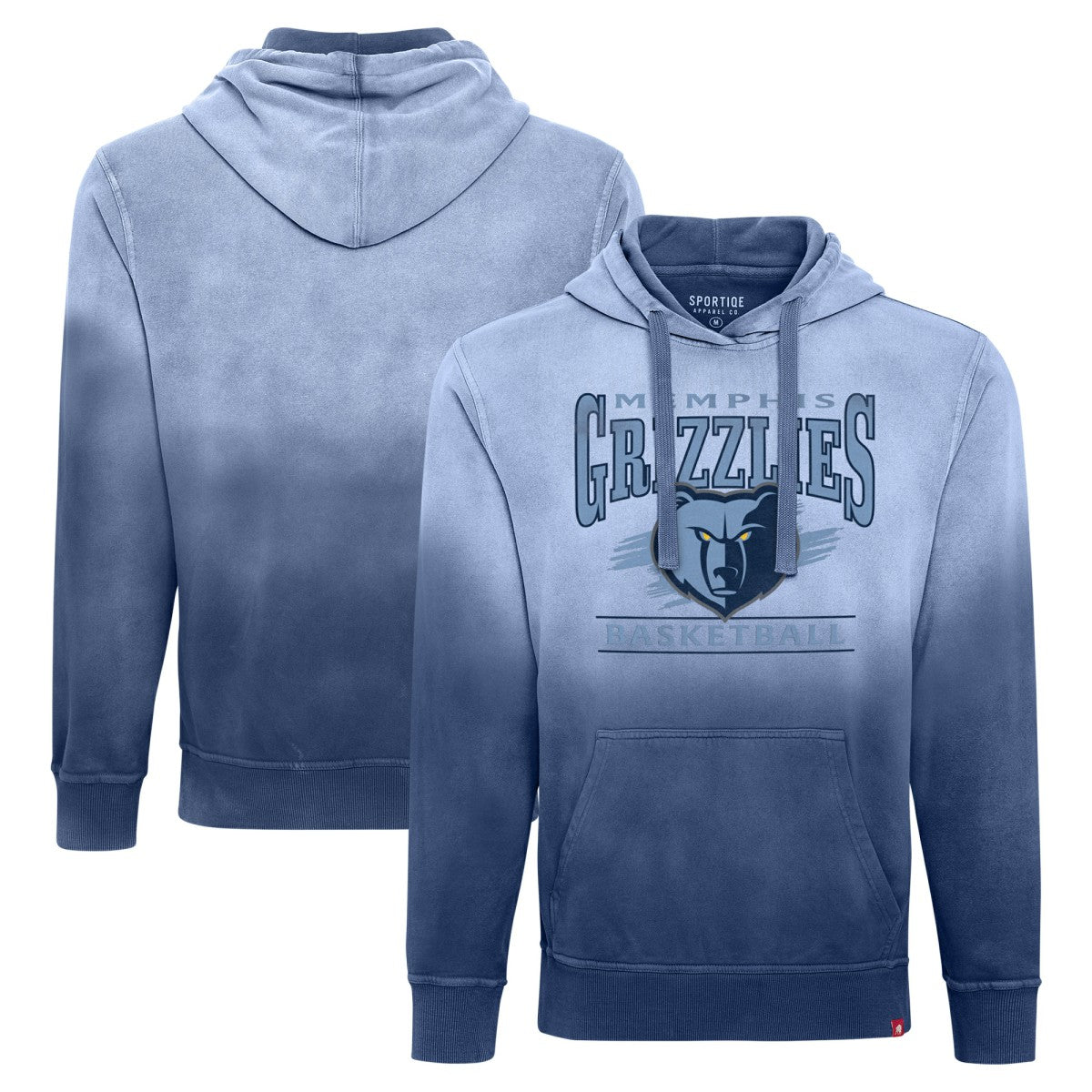Memphis Grizzlies Sportiqe Unisex Blake Sun-Fade Pullover Hoodie Blue - NBA