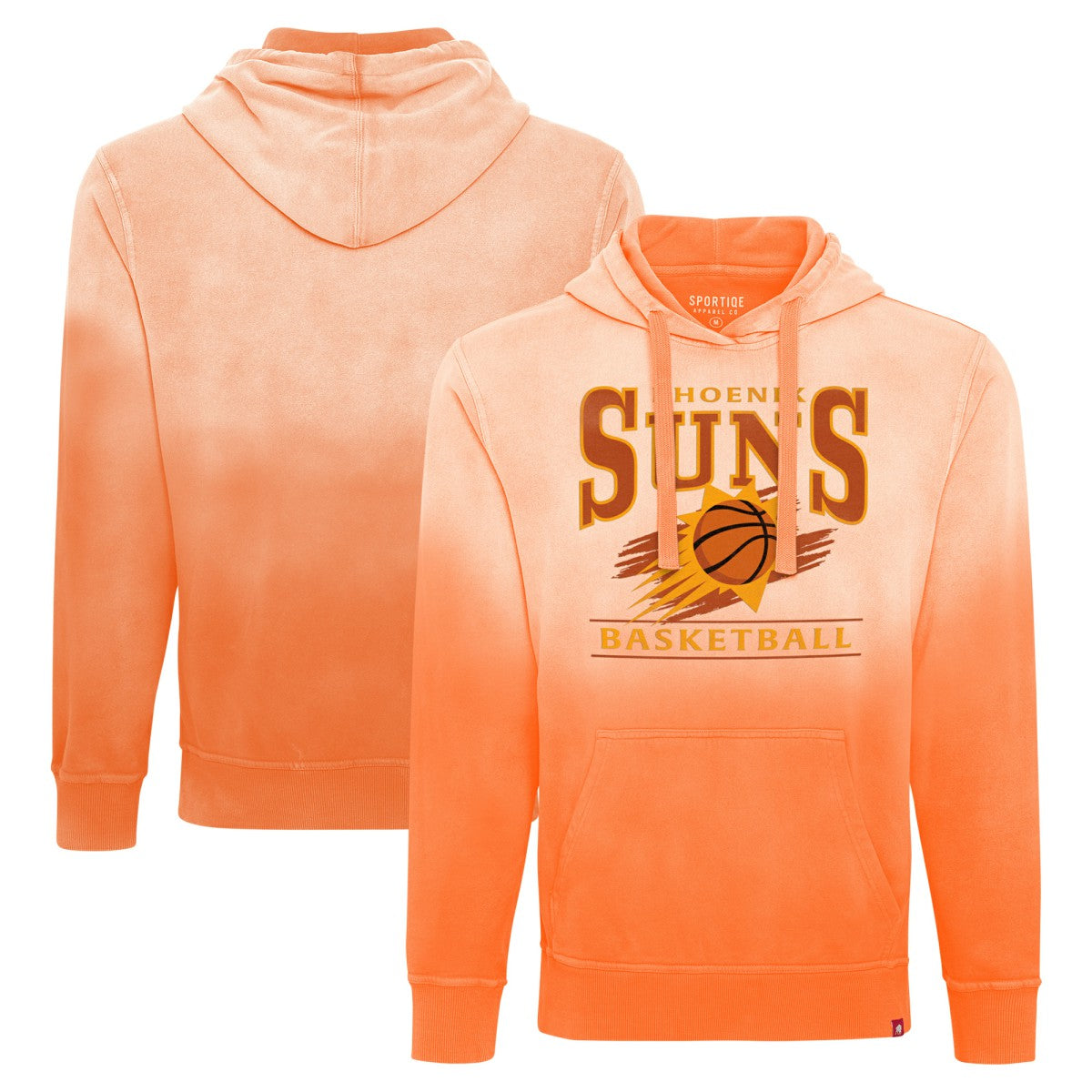 Phoenix Suns Sportiqe Unisex Blake Sun-Fade Pullover Hoodie Orange - NBA
