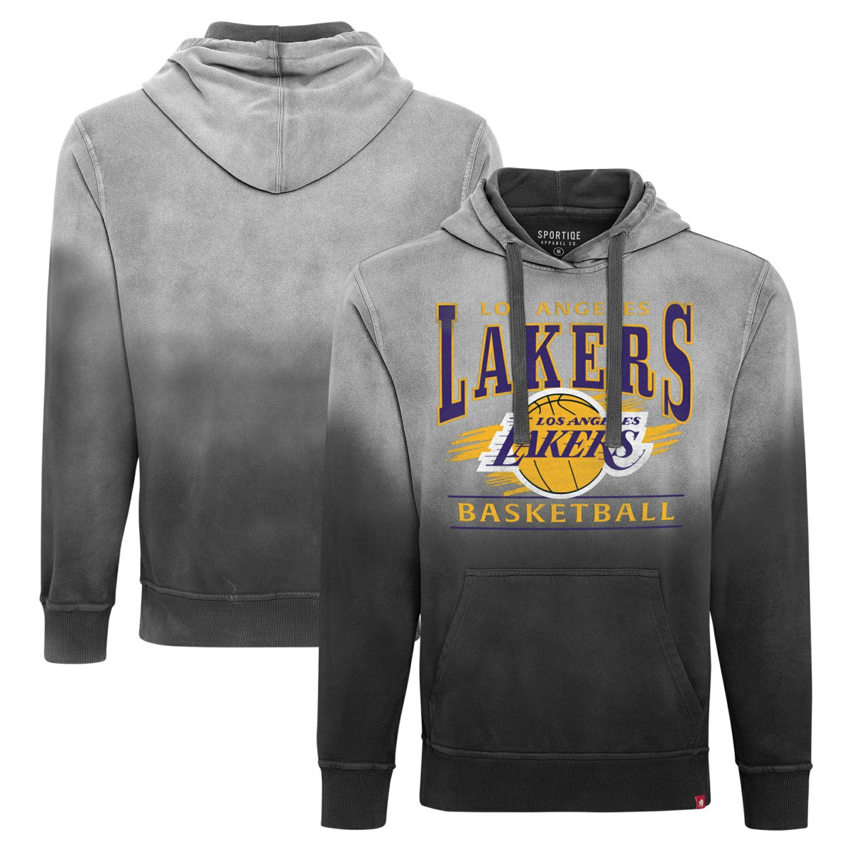 Los Angeles Lakers Sportiqe Unisex Blake Sun-Fade Pullover Hoodie Black - NBA