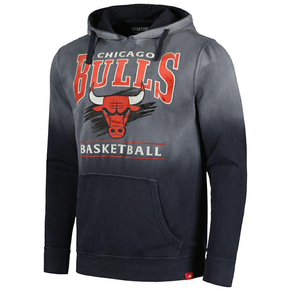 Chicago Bulls Sportiqe Unisex Blake Sun-Fade Pullover Hoodie Black - NBA