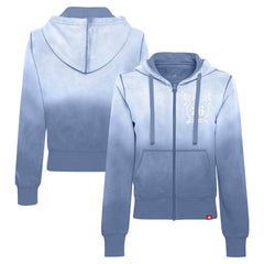 Philadelphia 76ers Sportiqe Women's Carli Sun Fade Full-Zip Hoodie Blue - NBA