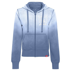 Philadelphia 76ers Sportiqe Women's Carli Sun Fade Full-Zip Hoodie Blue - NBA