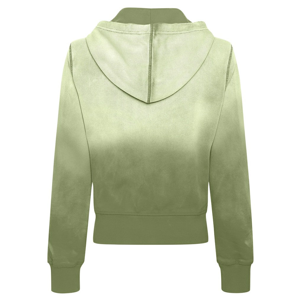 Boston Celtics Sportiqe Women's Carli Sun Fade Full-Zip Hoodie Olive - NBA