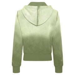 Boston Celtics Sportiqe Women's Carli Sun Fade Full-Zip Hoodie Olive - NBA