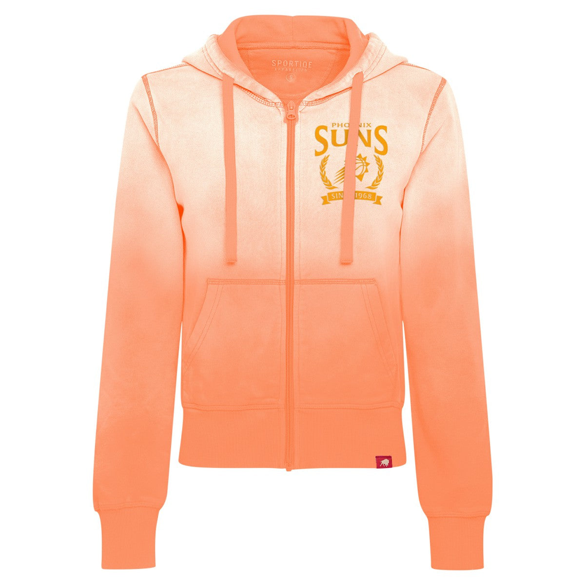 Phoenix Suns Sportiqe Women's Carli Sun Fade Full-Zip Hoodie Orange - NBA