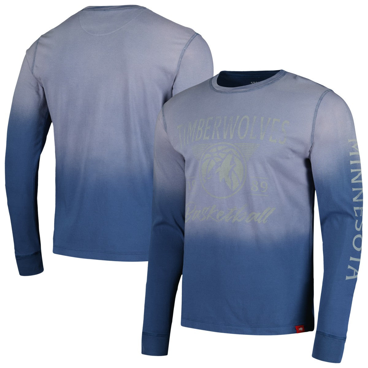 Minnesota Timberwolves Sportiqe Unisex Mohave Sun-Dipped Long Sleeve T-Shirt Navy - NBA