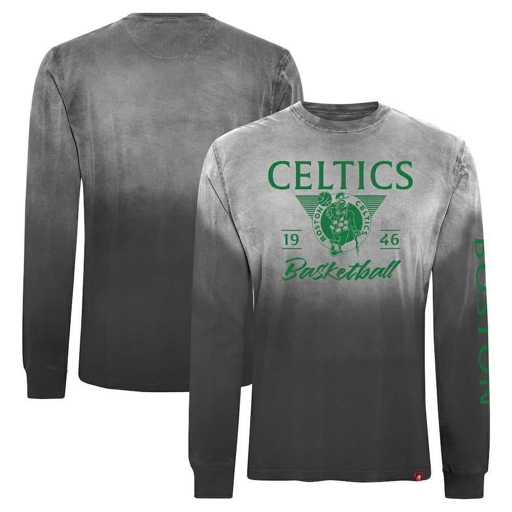 Boston Celtics Sportiqe Unisex Mohave Sun-Dipped Long Sleeve T-Shirt Black - NBA