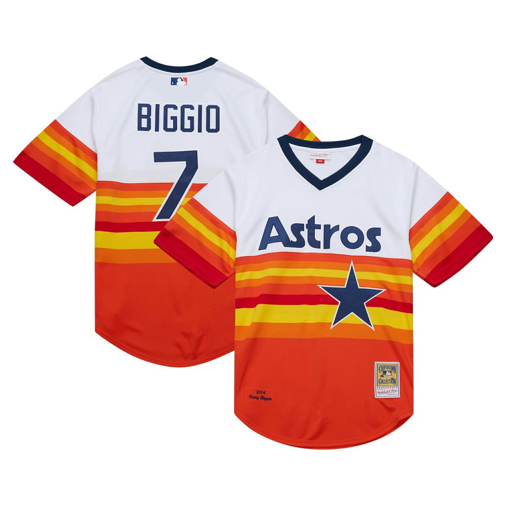 Craig Biggio Houston Astros Mitchell & Ness 2004 Cooperstown Collection Authentic Throwback Jersey - MLB