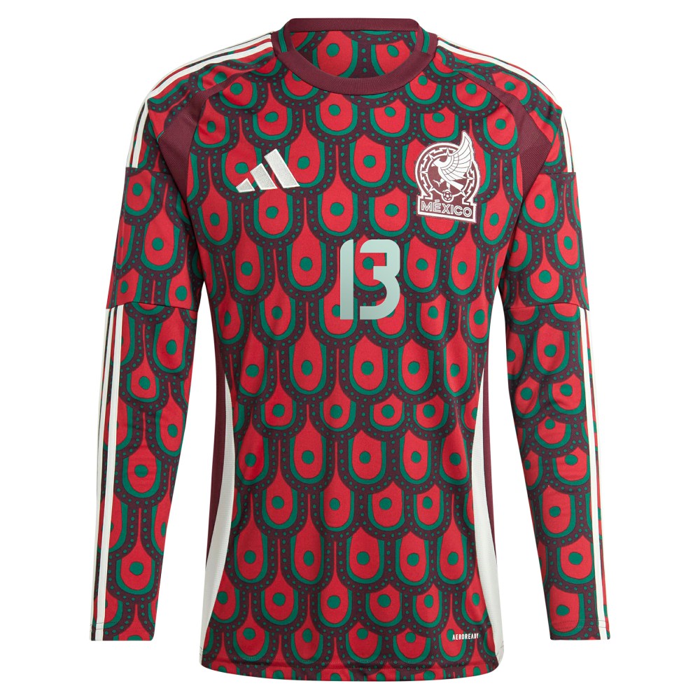 Guillermo Ochoa Mexico National Team 2024 Home Replica Player Long Sleeve Jersey Burgundy | Adidas discount