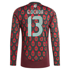 Guillermo Ochoa Mexico National Team 2024 Home Replica Player Long Sleeve Jersey Burgundy | Adidas discount