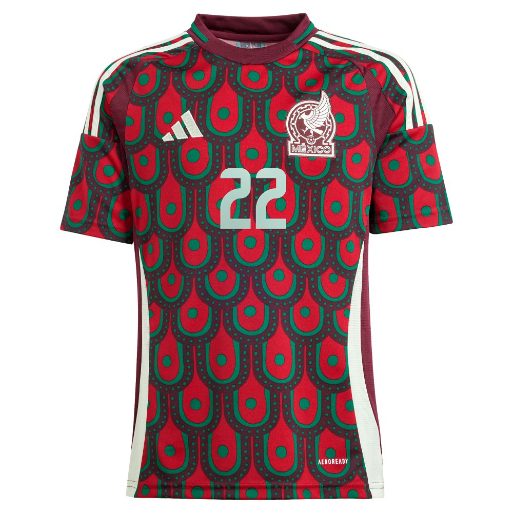 Hirving Lozano Mexico National Team Youth 2024 Home Replica Player Jersey Green | Adidas Sale