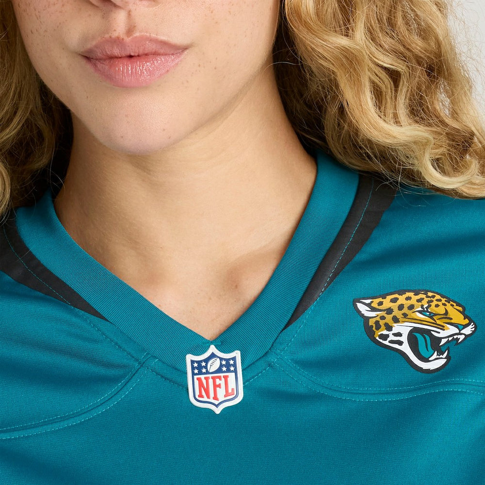 Travis Hunter Jacksonville Jaguars Women's 2025 NFL Draft First Round Pick Team Game Player Jersey Teal | Nike for Sale