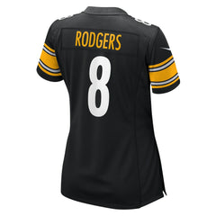 Aaron Rodgers Pittsburgh Steelers Women's Game Jersey Black | Nike for Sale