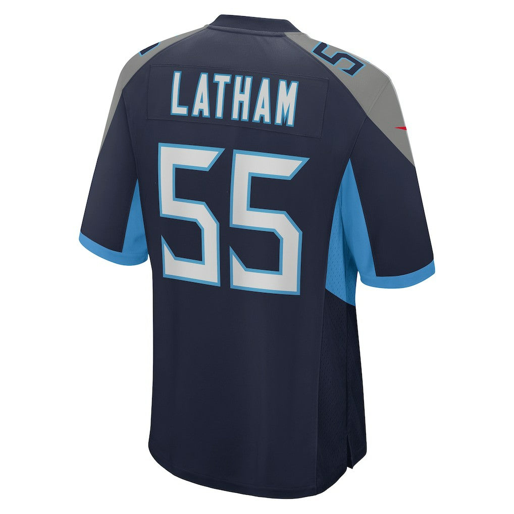 JC Latham Tennessee Titans Player Game Jersey Navy | Nike for Sale