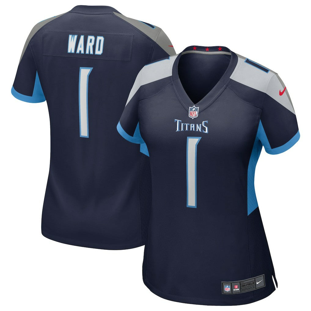 Cameron Ward Tennessee Titans Women's 2025 NFL Draft First Round Pick Alternate Game Jersey Navy | Nike for Sale