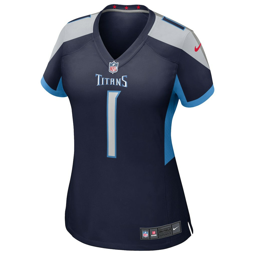 Cameron Ward Tennessee Titans Women's 2025 NFL Draft First Round Pick Alternate Game Jersey Navy | Nike for Sale