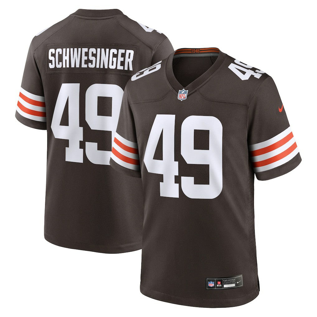 Carson Schwesinger Cleveland Browns 2025 NFL Draft Game Jersey Brown | Nike for Sale