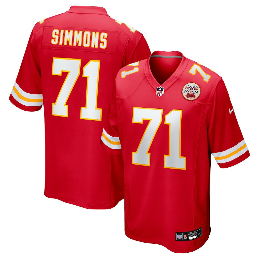 Josh Simmons Kansas City Chiefs 2025 NFL Draft First Round Pick Game Jersey Red | Nike for Sale