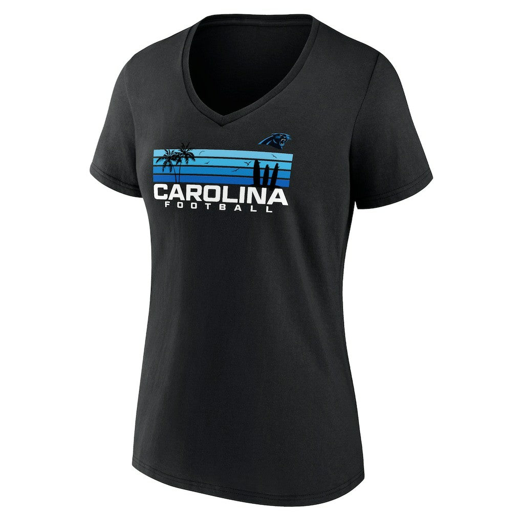 Carolina Panthers Women's Defensive Stand V-Neck T-Shirt Black | NFL