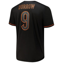 Joe Burrow Cincinnati Bengals Big & Tall Baseball Button-Up Shirt Black | Fanatics