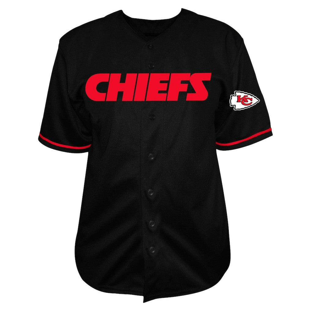 Patrick Mahomes Kansas City Chiefs Big & Tall Baseball Button-Up Shirt Black | Fanatics