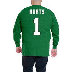Jalen Hurts Philadelphia Eagles Big & Tall Thermal Waffle Long Sleeve T-Shirt Kelly Green | Fanatics