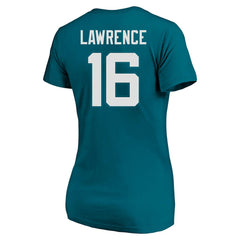 Trevor Lawrence Jacksonville Jaguars Women's Plus Size Fair Catch Name & Number Scoop Neck T-Shirt Teal | NFL