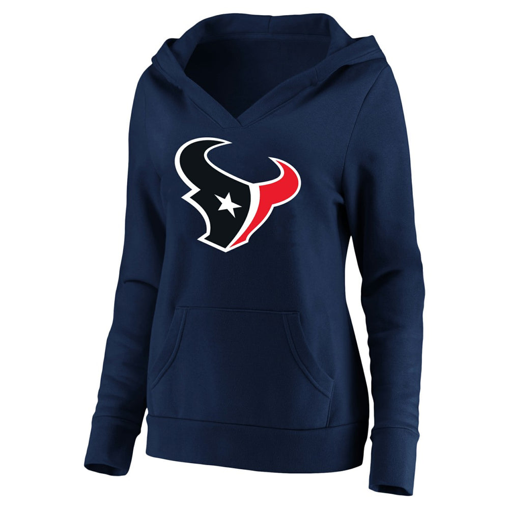 C.J. Stroud Houston Texans Women's Plus Size Player Name & Number V-Neck Pullover Hoodie Navy | Fanatics