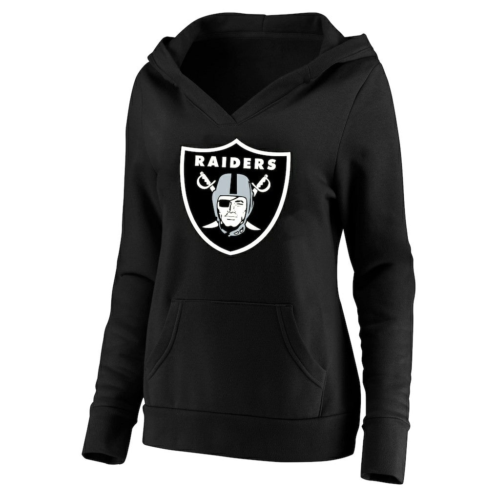 Maxx Crosby Las Vegas Raiders Women's Plus Size Player Name & Number V-Neck Pullover Hoodie Black | Fanatics