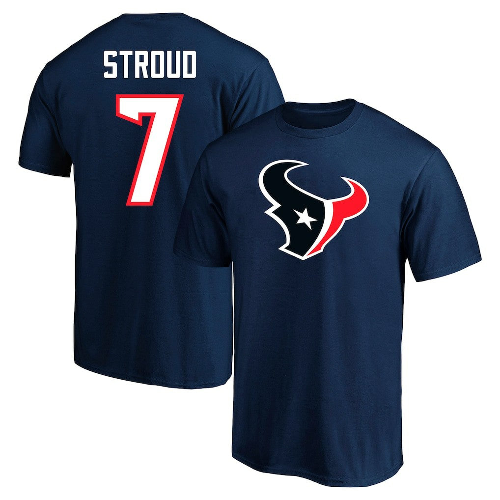 C.J. Stroud Houston Texans Big & Tall Player Name & Number T-Shirt Navy | Fanatics