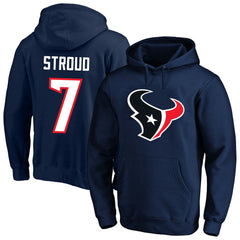 C.J. Stroud Houston Texans Big & Tall Name & Number Fleece Pullover Hoodie Navy | Fanatics