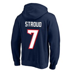C.J. Stroud Houston Texans Big & Tall Name & Number Fleece Pullover Hoodie Navy | Fanatics