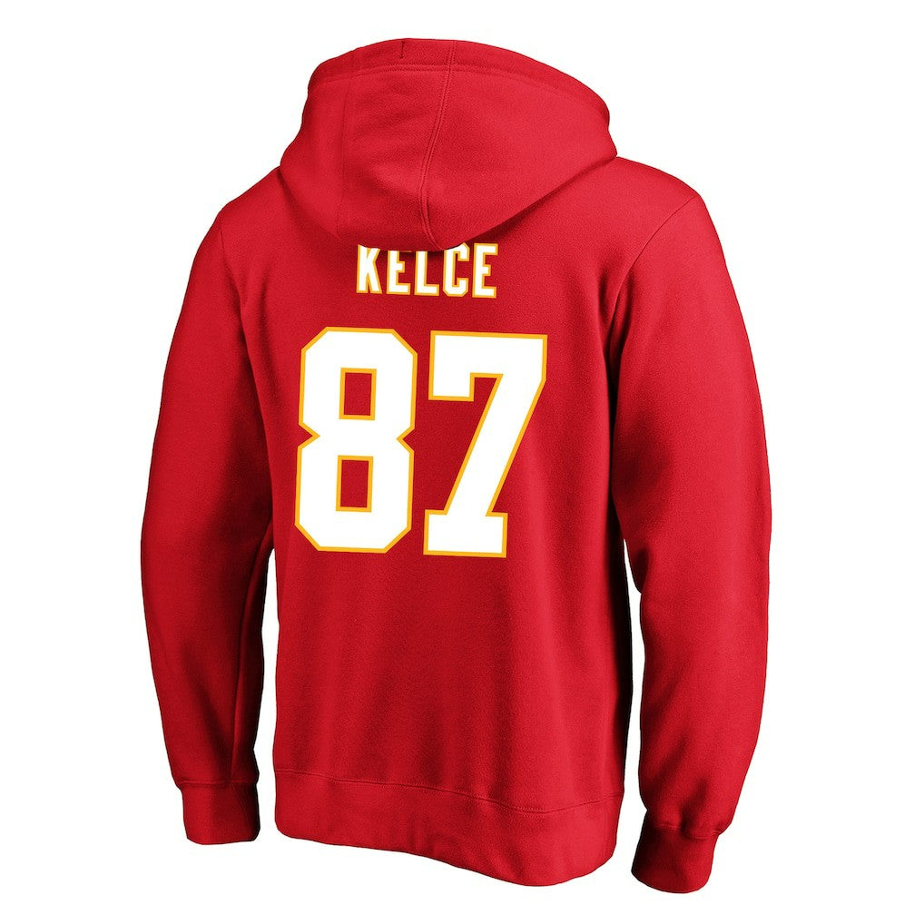 Travis Kelce Kansas City Chiefs Big & Tall Name & Number Fleece Pullover Hoodie Red | Fanatics