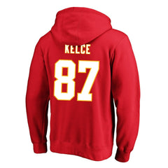 Travis Kelce Kansas City Chiefs Big & Tall Name & Number Fleece Pullover Hoodie Red | Fanatics