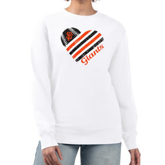 San Francisco Giants G-III 4Her by Carl Banks Women's Heart Logo Fleece Pullover Sweatshirt - MLB