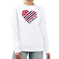 St. Louis Cardinals G-III 4Her by Carl Banks Women's Heart Logo Fleece Pullover Sweatshirt - MLB
