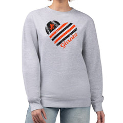 San Francisco Giants G-III 4Her by Carl Banks Women's Heart Logo Fleece Pullover Sweatshirt - MLB