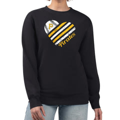 Pittsburgh Pirates G-III 4Her by Carl Banks Women's Heart Logo Fleece Pullover Sweatshirt - MLB