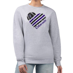 Colorado Rockies G-III 4Her by Carl Banks Women's Heart Logo Fleece Pullover Sweatshirt - MLB