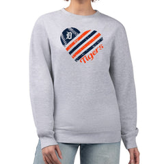 Detroit Tigers G-III 4Her by Carl Banks Women's Heart Logo Fleece Pullover Sweatshirt - MLB