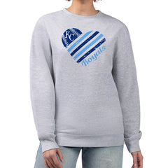 Kansas City Royals G-III 4Her by Carl Banks Women's Heart Logo Fleece Pullover Sweatshirt - MLB